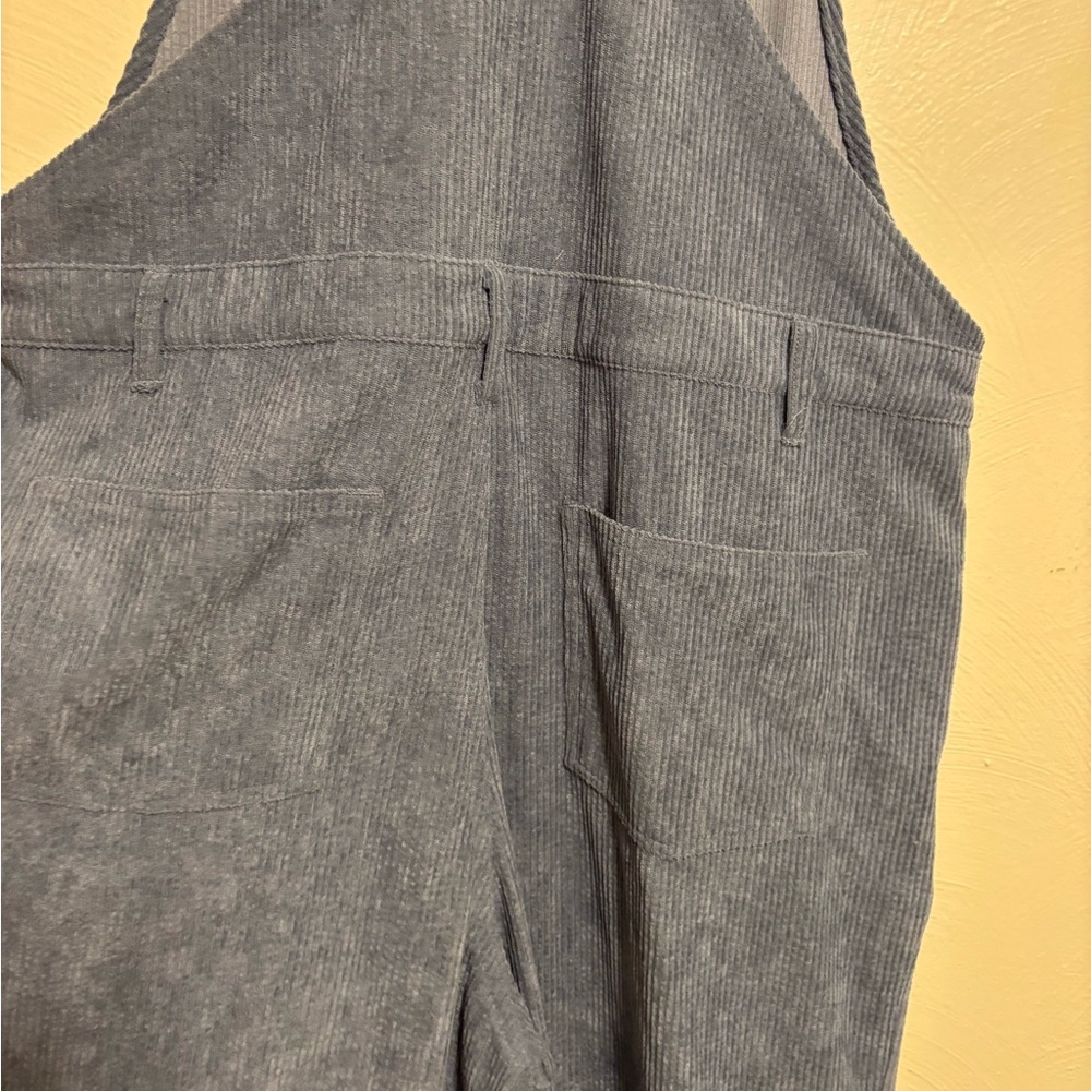 Thread & Supply Blue Corduroy Overalls XL Boho Bib Jumpsuit - Picture 8 of 9